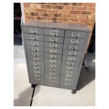 33-Drawer Cabinet on Casters