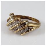 Womens 18K Gold Plated Ring - size 9-1/4