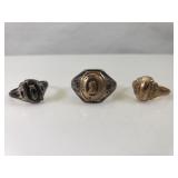 (3) Vintage Class Rings