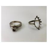 Pair 14K Rings - no jewels