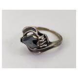 Sterling Black Onyx Ring - 4 grams