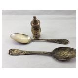 Misc Sterling Spoons/Salt Shaker - 44 grams