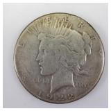 1922 S $1 Peace Dollar