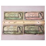 (4) Canadian Currency Notes