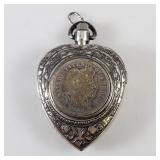 1909 Barber Dime Pendant Watch