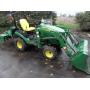 JD 1025R 4WD UtilityTractor - 16' Alum Trailer - Tools