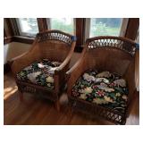 Pair Rattan Patio Chairs (kept indoors)