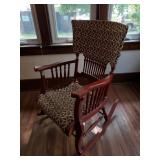 Rocking Chair - red with upholstered seat