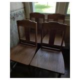 Set of 4 Wood Chairs