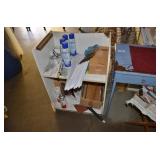 3 Tables / Cabinet With Contents