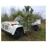 Ford F600 Dump Truck On Barn Road