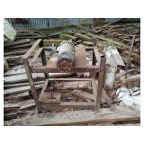 3 Metal Tables With Motors, Wire Pallet, Small