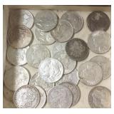 20- 1926 U.S. Peace silver dollars & 5- 1880