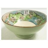 6" Limoges hand painted cupid bowl