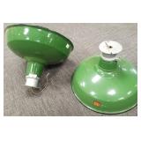 2 industrial hanging light fixtures