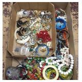 Group of costume jewelry, bangles, etc.