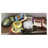 Group of fly fishing line in boxes