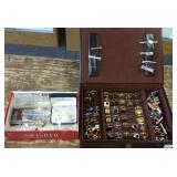 Approx 35 sets of vintage cufflinks, tie bars &