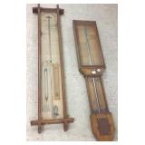 2- 36" antique barometers (as seen)