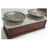 Antique scale with marble top