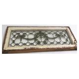 Antique stained & leaded glass window-