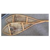 Pair wooden snowshoes- Native American -