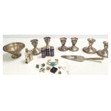Group of weighted sterling & sterling jewelry