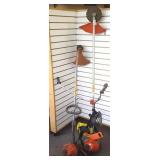 2 Husqvarna brush cutters, etc.