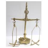 Brass balance with weights
