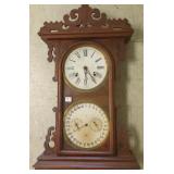 Gales double dial calendar clock (as seen)