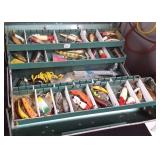 Vintage tackle box with tackle