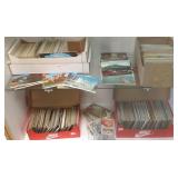 Group vintage, etc postcards in 4 boxes