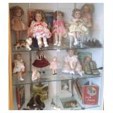 Group of Shirley Temple dolls, books, etc, group