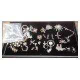 Group of sterling & marcasite jewelry & pearl