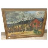 Framed signed oil on canvas- dated 34