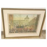 Framed Kurz & Allison lithograph- execution-