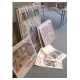 Group vintage unframed movie posters including