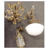 3 vintage etc. light fixtures