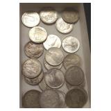 15- 1922 Peace U.S. silver dollars & 10- 1921 U.S.
