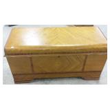 Signed Lane Deco waterfall cedar chest with
