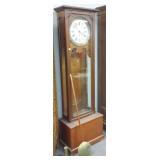 Antique tall American regulator wall clock-