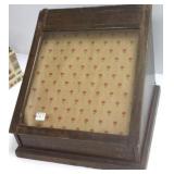 Antique Willson Goggles table top display case