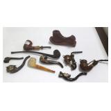 Group assorted smoking pipes- antique, etc