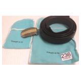 Tiffany & Co. 18k & sterling belt with monogram