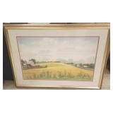 Framed signed Adolf Dehn watercolor 18"x 28"-