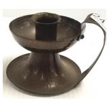 Signed Roycroft hammered copper chamberstick