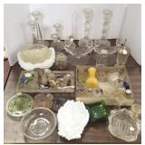 Large group of assorted glass, etc.