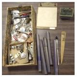 Group of small advertising items, etc.