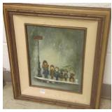 Framed signed Pat Kennerty oil on canvas-