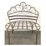 Iron garden bench